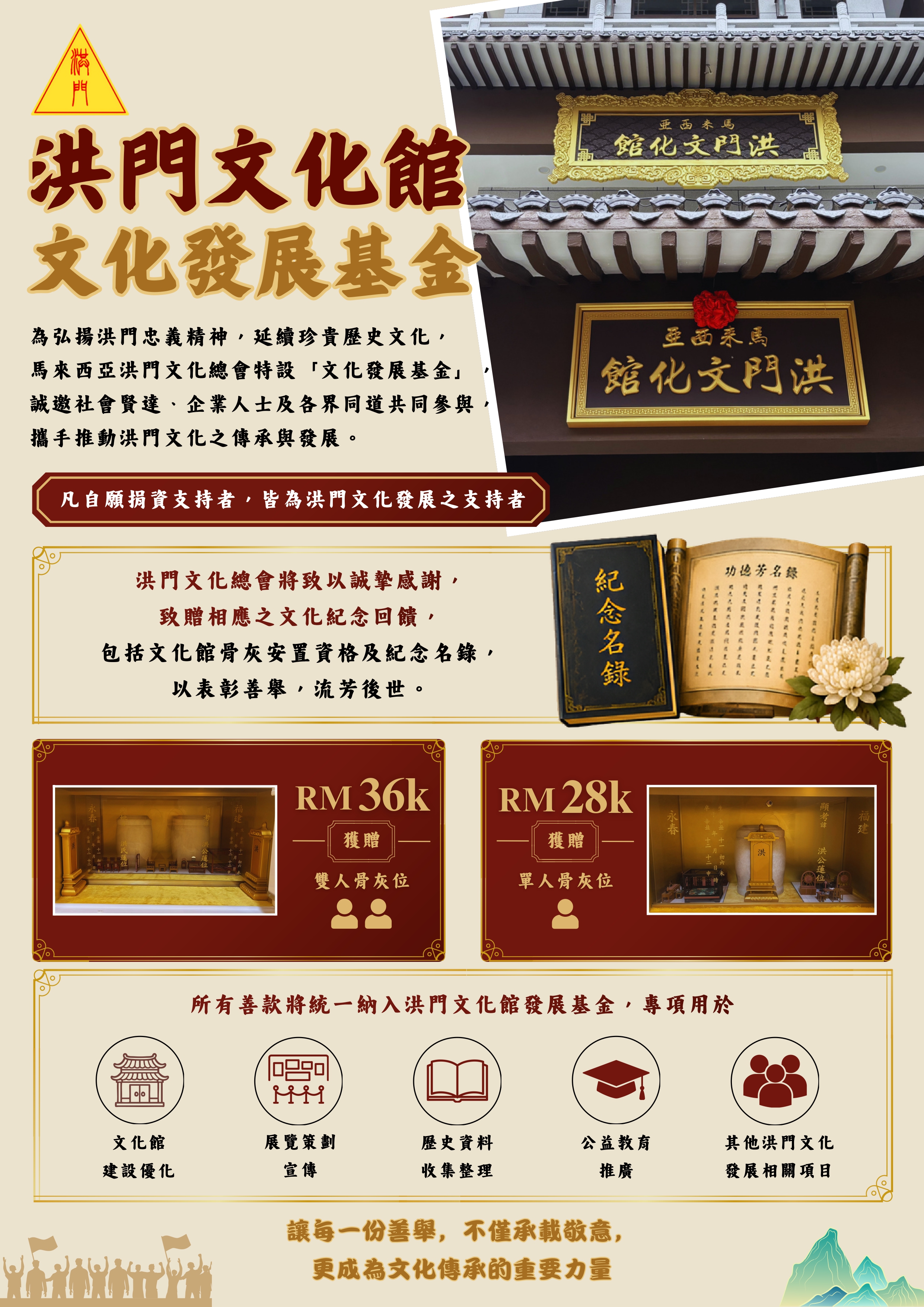 洪門文化館文化發展基金宣傳海報